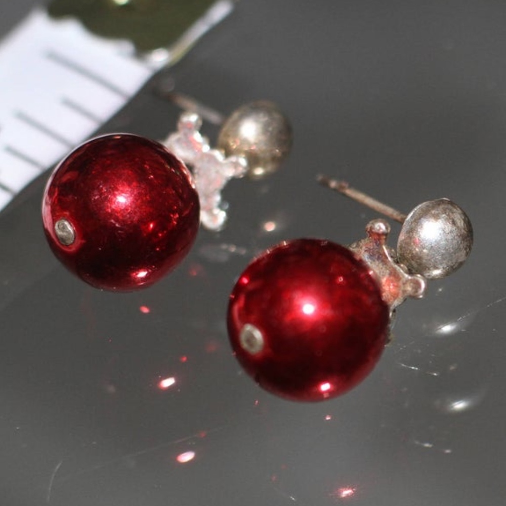 Candy Red Dangle Earrings